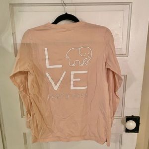 Ivory Ella Baby Pink Long-sleeve LOVE Tee